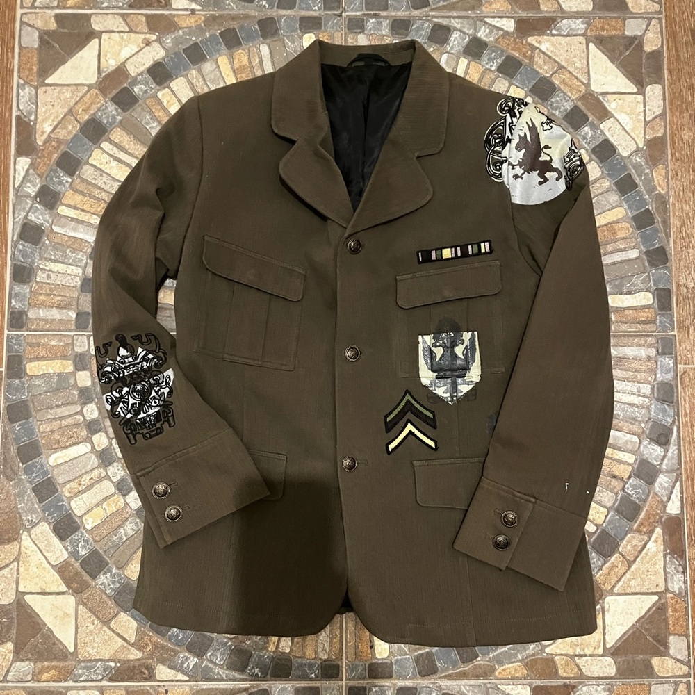 Men's Brown Military Style Jacket
